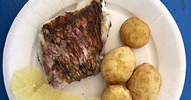Baraque à sardines Saint-Gilles-Croix-de-Vie - Rouget Barbet en pavé grillés à la plancha